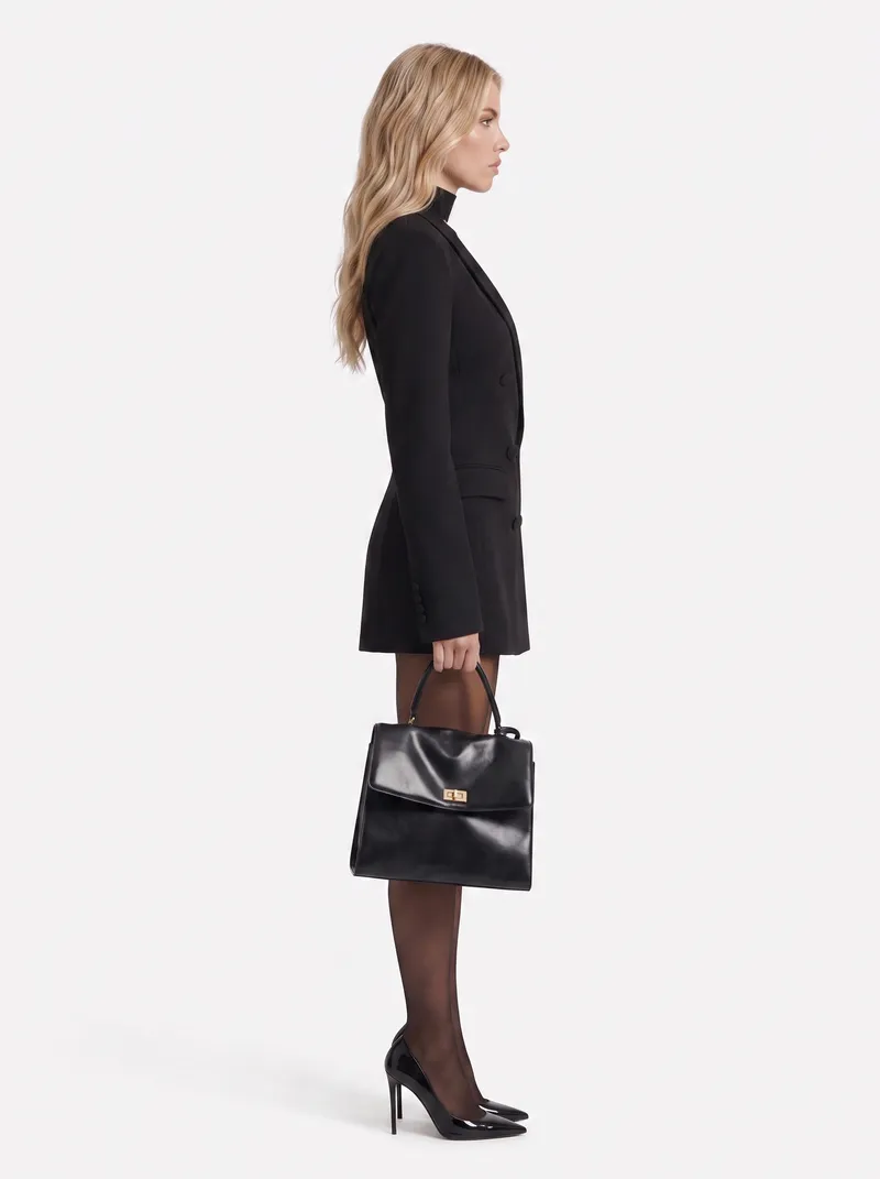 Della Blazer Mini Dress - Black