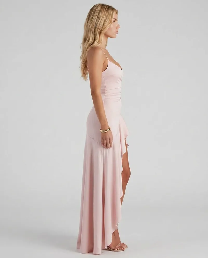 Rosalie Cowl Maxi Dress - Blush