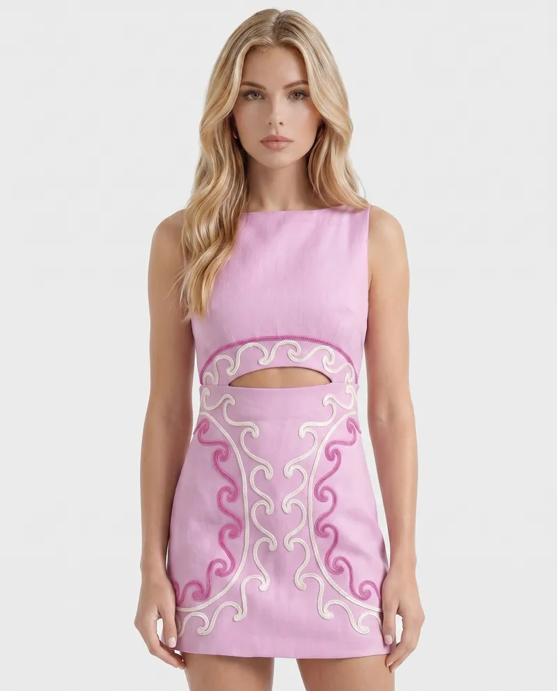 Wren Cutout Mini Dress - Pink