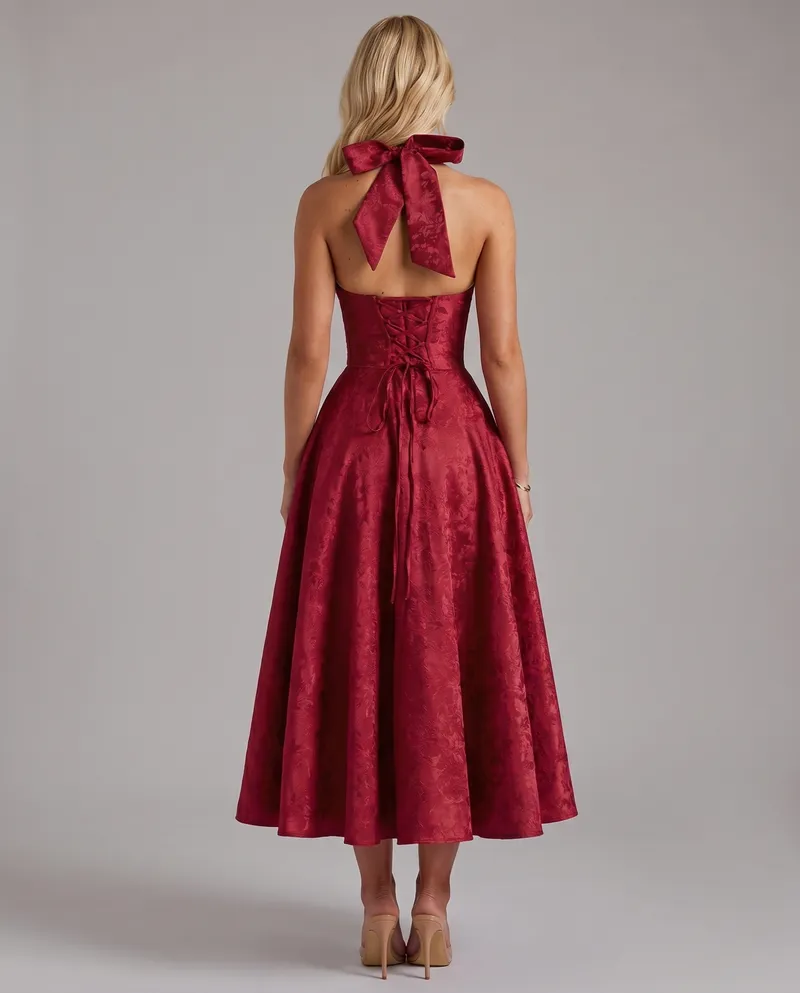 Effie Midi Dress - Red