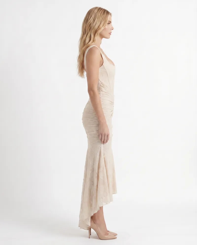 Carisia Corset Maxi Dress - Cream