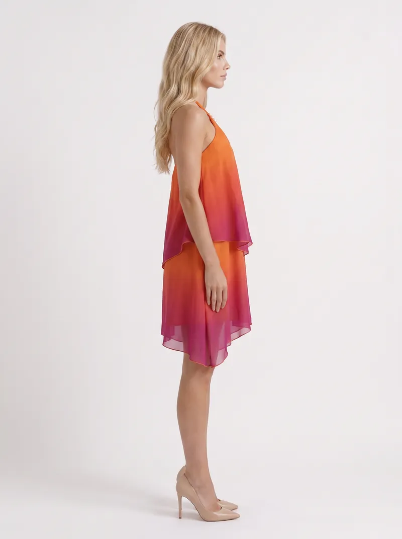 Sloane Drape Mini Dress - Orange