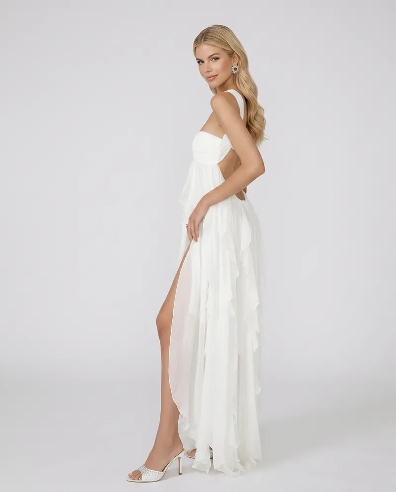 Catherine Halter Maxi Dress - White