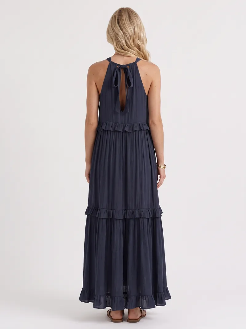 Thea Tiered Maxi Dress - Marine Blue