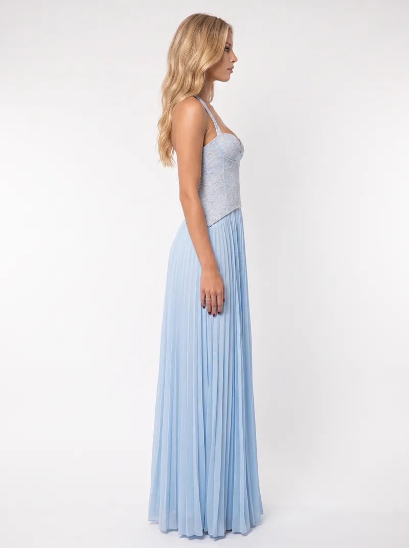 Anneliese Lace Maxi Dress - Blue