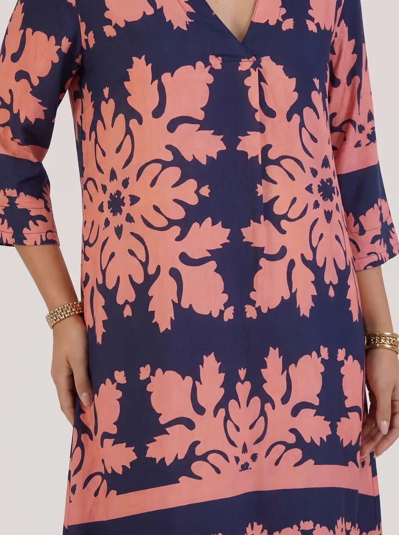 Marije Floral Midi Dress - Pink