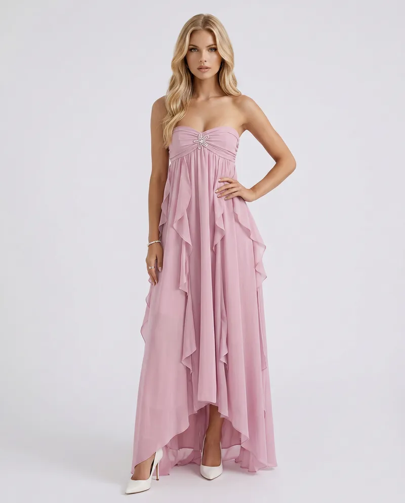 Catherine Halter Maxi Dress - Purple