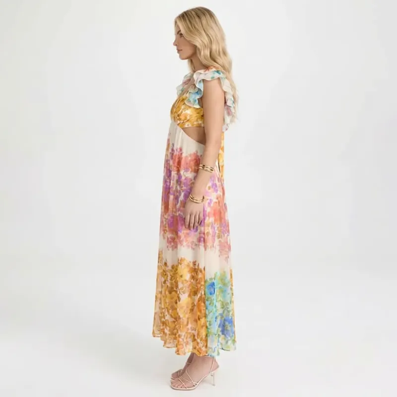 Liana Ruffle Maxi Dress