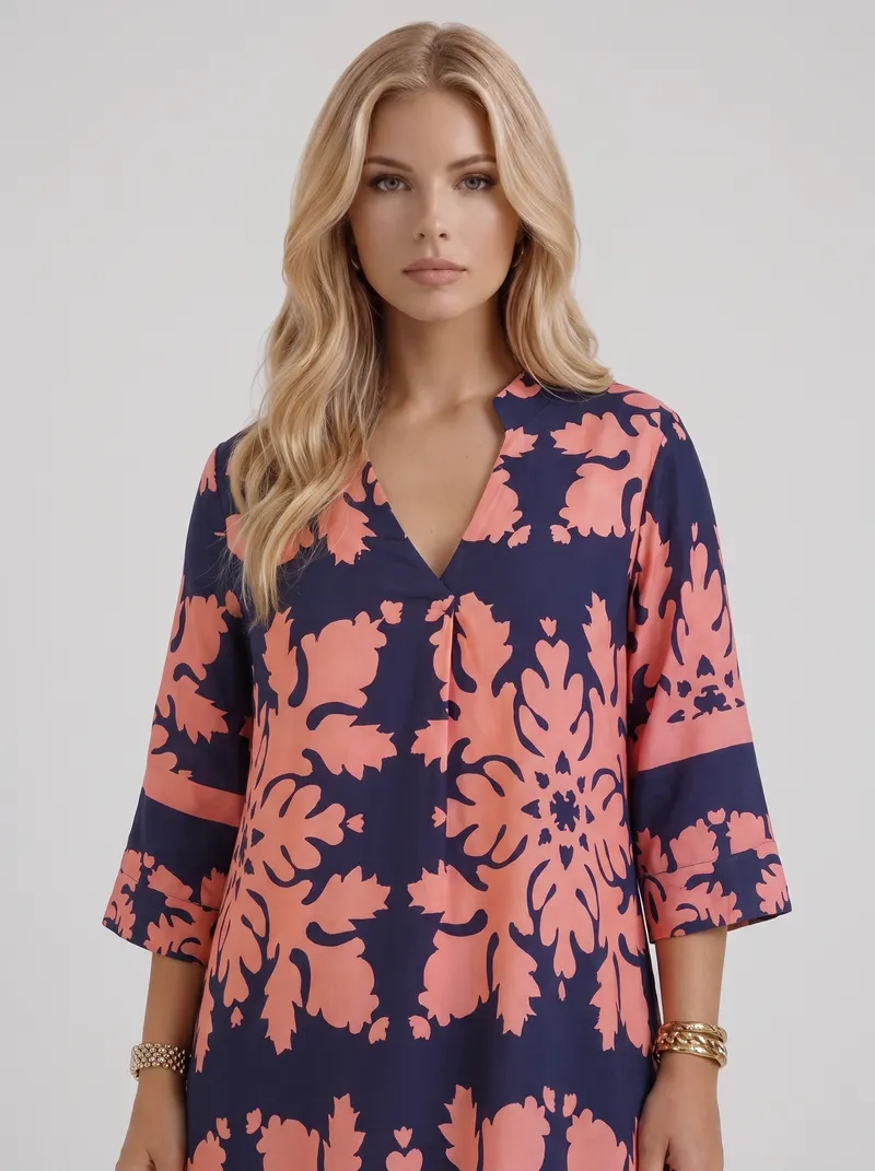 Marije Floral Midi Dress - Pink