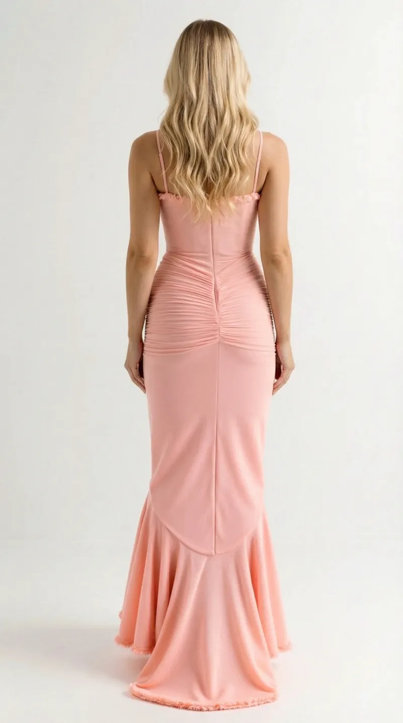 Gabbi Ruffle Maxi Dress - Pink