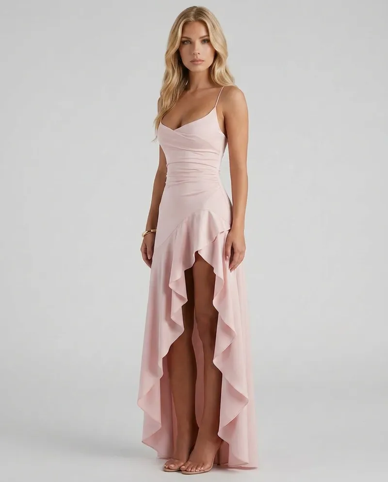 Rosalie Cowl Maxi Dress - Blush