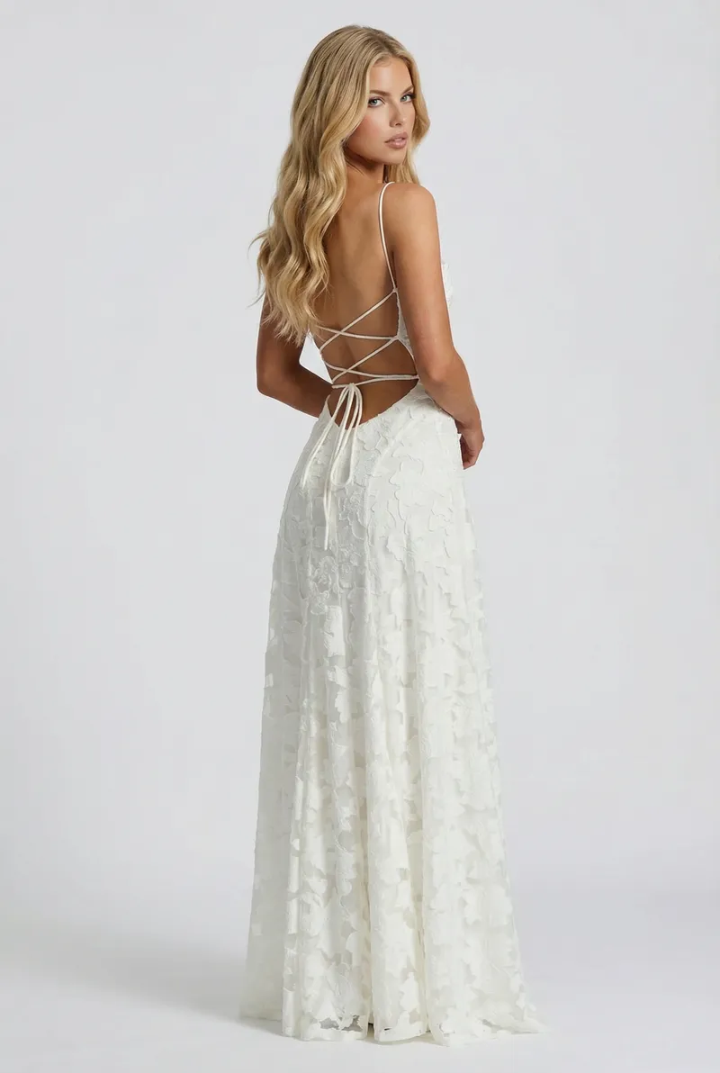 Francis Butterfly Maxi Dress - White