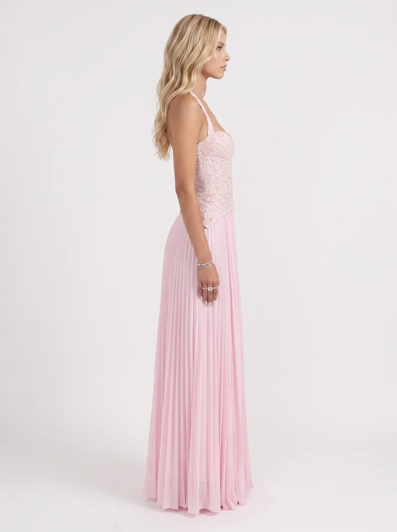 Anneliese Lace Maxi Dress - Pink