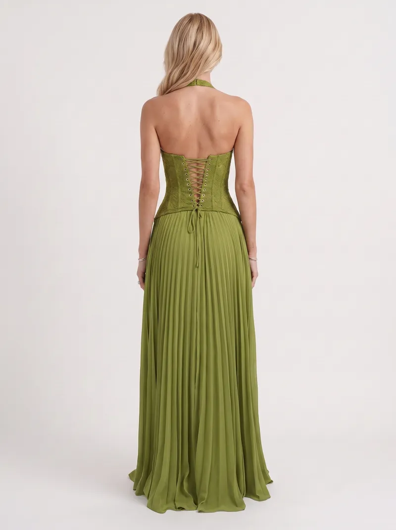 Anneliese Lace Maxi Dress - Green